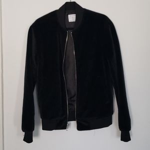 Faux fur bomber jacket